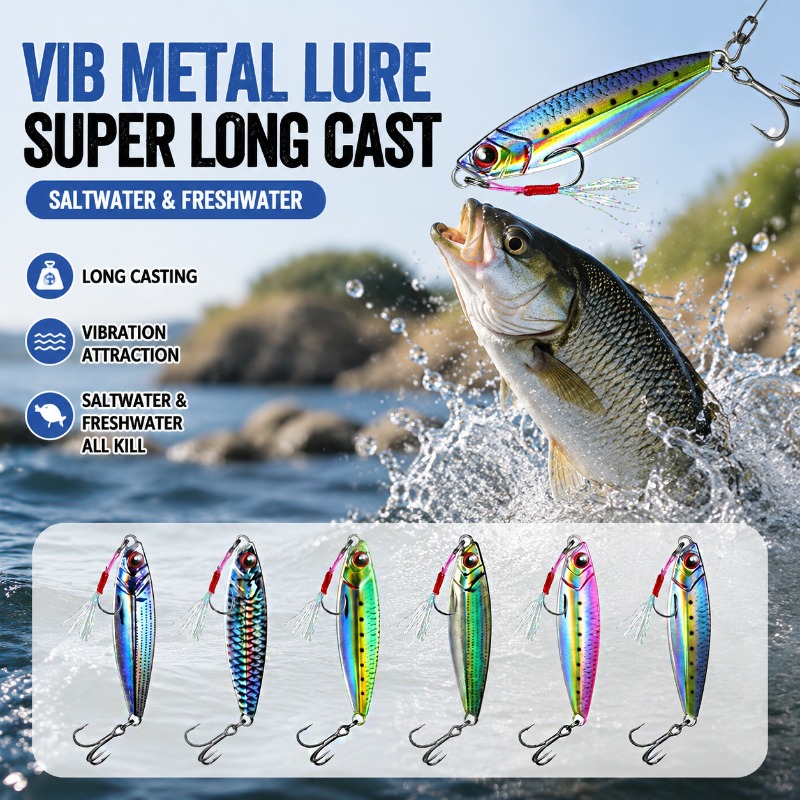 Fishing Lure Blade Bait - 3D Baskılı Metal VIB Balıkçılık Yemi