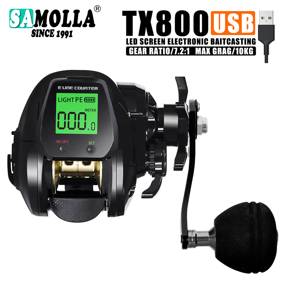 Kastking Reel Zephyr - SAMOLLA Baitcasting Balıkçılık Reel Elektronik Büyük