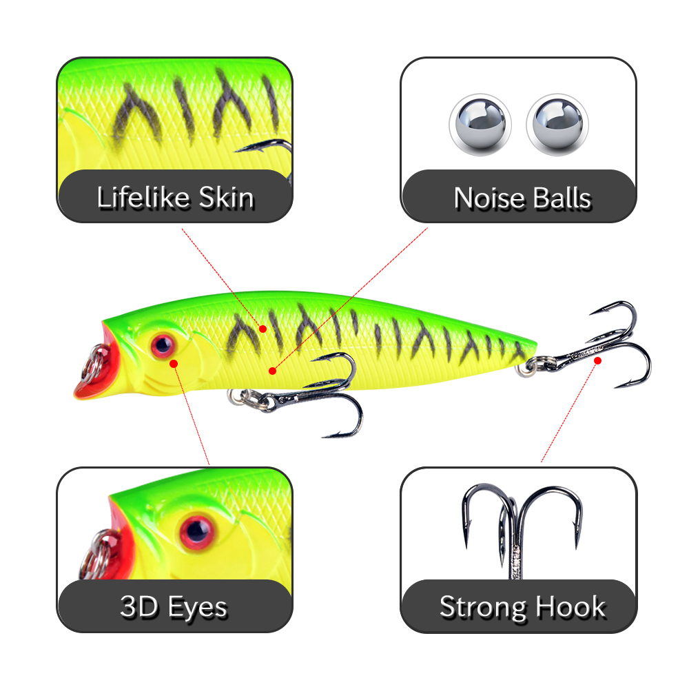 1 adet Balıkçılık Lures Yüksek - Fishing Lure Popper incelemesi ve fiyatı